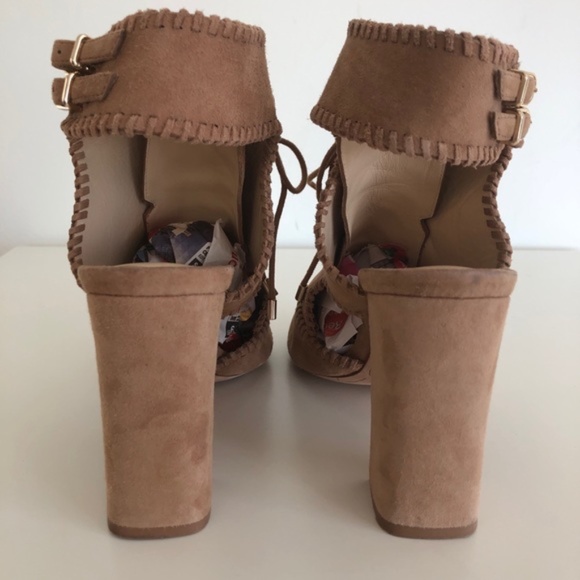 Alexandre Birman Abbe Lace Up Peep Toe Bootie - Picture 5 of 7